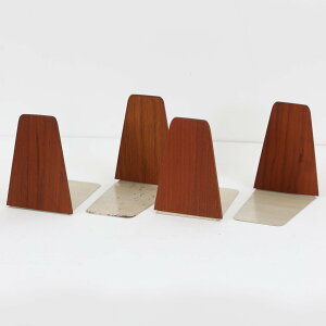 デンマーク製 北欧ビンテージ チーク材のブックエンド 4つセット 北欧 北欧インテリア 北欧家具 ハンス ウェグナー フィン ユール ヴィンテージ アンティーク ミッドセンチュリー 木製 無垢
