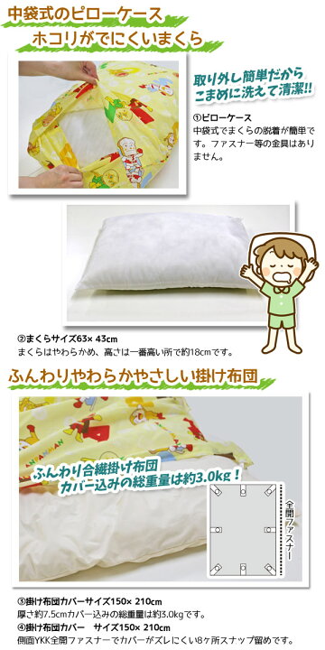 楽天市場】布団セット 西川産業 送料無料 シングルロング アンパンマン 