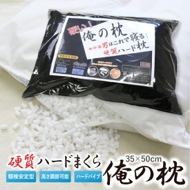 枕 日本製 35×50cm 送料無料 俺の枕 （ブラックカラー専用枕カバー付） ハードパイプ使用 頸椎安定型 オールシーズン まくら 高さ調節可能 オールシーズン まくら 高さ調節可能 まくら ピロー プレゼント やわらか 新生活 ポリエチレンパイプ