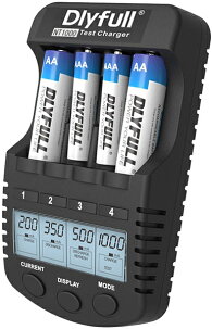 急速充電器充電池用エネループも1本から充電可ニッケル水素充電池/ニカド充電池用(Ni-MH/CD)継ぎ足し放電途中からリフレッシュ機能搭載単3/単4形エネループなどメーカー電池も可日本語説明書付き【DLYFULLNT1000充電器】