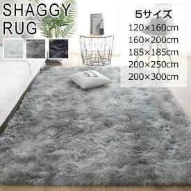 ラグ ラグマット カーペット シャギーラグ 120×160 160×200 185×185 200×250 200×300 rug カーペット マイクロファイバーシャギー 北欧 シャギー 絨毯 滑り止め ホット冬用 夏用 秋冬用 厚手 おしゃれ 2畳 3畳 3.5畳 床暖房対応