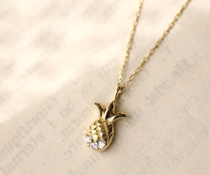楽天市場】パイナップル ネックレス K18 18金 18k パイナップル 