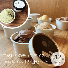 ＼＼夏限定セット／／【 送料無料 】チョコレート 専門店 こだわりの チョコレート アイスクリーム 限定フレーバー チョコミント 入り 12種類 詰合せ 各95ml×12個 ギフト カップアイス 濃厚 スイーツ 内祝 プレゼント ご褒美 お取り寄せ 食べ比べ お中元 夏ギフト