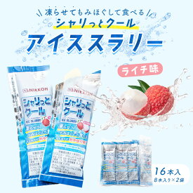【シャリっとクールアイススラリー　ライチ味16本（8本×2袋）】《送料無料》 1000円ポッキリ アイス ライチ 瓶口包装 熱中症対策 プチギフト ハロウィン