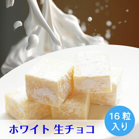 【送料無料】ホワイト 生チョコレート 16粒入り ご自宅用パッケージ 誕生日 プレゼント ギフト スイーツ お取り寄せ お菓子 洋菓子 食品 グルメ 手土産 アウトレット お試し 限定 ボックス トリュフ 季節限定 white