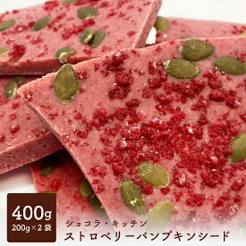 チョコレート ストロベリーパンプキンシード 400g 割れチョコ ショコラキッチン （クール便）