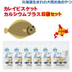 北海道生まれの犬用お魚のおやつ【お徳用 カレイビスケット カルシウムプラス50g×6袋】ヘルシー ドッグフード ペットフード トリーツ ご飯 餌 魚 かれい 無添加 無着色 穀物不使用 グルテンフリー 国産 国内生産 北海道産 日本製 安心安全