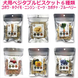 【犬用ベジタブルビスケット 60g 6種類】犬 いぬ ドッグフード ペットフード 野菜のおやつ ゴボウ キクイモ カボチャ ビーツ ニンジン ブルーベリー ペット ヘルシー 北海道産 日本製 国産 国内生産 国産野菜 無添加 プレゼント 安心安全 手作り 穀物不使用 じゃがいも 犬