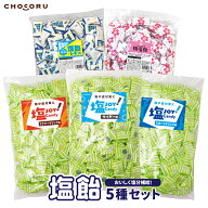 塩飴 5種セット 5kg（1kg×5袋）約1,150粒 業務用 熱中症対策 キャンディ 大容量 個包装 レモン 梅 サイ…