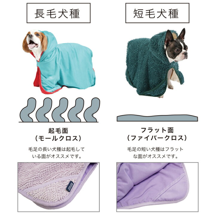 楽天市場 バスローブ ドッグウェア 犬の服 犬 服 マイクロファイバー バスタオル 水遊び アウトドア 小型犬中型犬mandarine Brothers Reversible Bathrobe Lサイズ マンダリンブラザーズ
