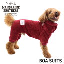 犬 服 ドッグウェア 犬の服 ロンパース つなぎ 起毛 ボア タートルネック 秋 冬 MANDARINE BROTHERS/MB BOA SUITS