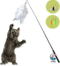猫じゃらし 猫おもちゃ ねこおもちゃ ネコ用おもちゃ 猫 ねこ 遊ぶ 猫用品 釣り竿 伸びる セット 羽根 伸びる しなやか 運動不足解消 ペット用品