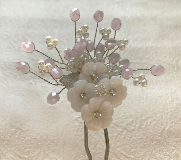 華やかなお花のかんざし 韓国コチNo109貝花のかんざし■cochi-109-s【ギフト】【お土産】
