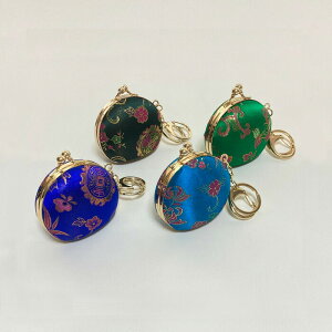 韓国雑貨 小がま口キーホルダー青系(1点)■keyholder-22-s【キーホルダー】【小銭入れ】【ピアス入れ】【アクセサリーケース】【かわいい】【がま口】【プレゼント】