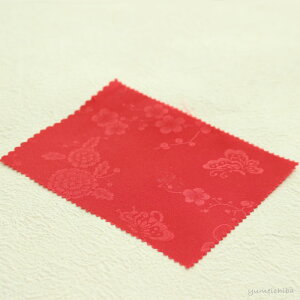 韓国ヤンダントウィダン幅110cm・90cm単位売り レッド■kiji-yandan-1-s【韓国生地】【ヤンダン】【光沢有り】ヤンダン 韓国 生地 赤 サテン 手芸 織柄入り ソーイング 裁縫 花柄 生地 高級 飾り付