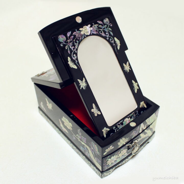楽天市場 螺鈿の高級ジュエリーボックス 高級螺鈿宝石箱 唐草 Jewelrybox 19 S ギフト チマチョゴリ韓服韓国雑貨yumekobo