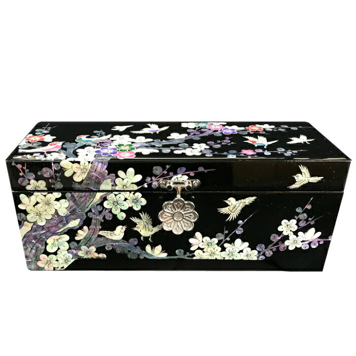 楽天市場】螺鈿 高級 ジュエリーボックス 宝石箱 黒梅 収納 
