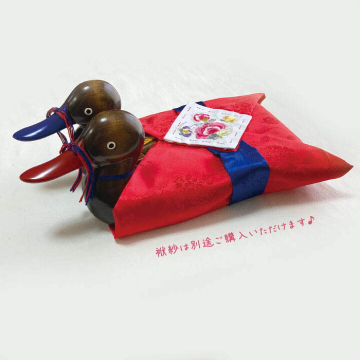 楽天市場】韓国婚礼 木彫キロギ1組(鴛鴦の置物) 大 結婚 婚礼 お祝い 