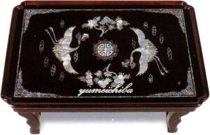 韓国螺鈿漆塗りテーブル鶴柄中■oz-gl-201-sおぜんテーブル足折れる軽い韓国人気おすすめ足つき ローテーブル 和室 リビング 玄関 客間 高級旅館 テーブル ちゃぶ台 小さい かわいい