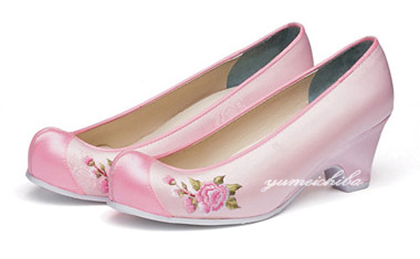 チマチョゴリの靴韓服靴 牡丹刺繍コッシン 20薄ピンク×ピンク■kotshin-4rpp-s | チマチョゴリ韓服韓国雑貨Yumekobo