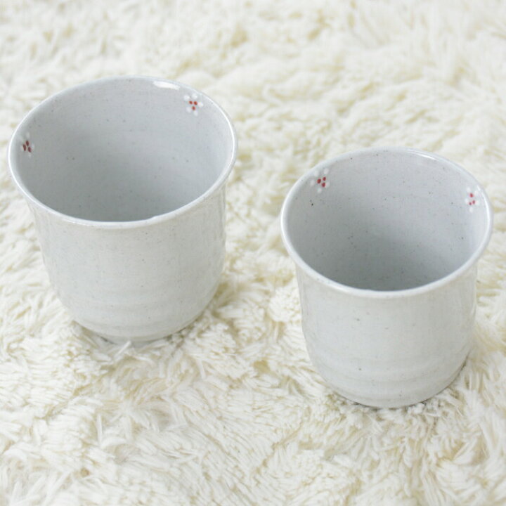 楽天市場】韓国茶器白磁花夫婦湯呑セット（2客）□chaki-25-s【ギフト 