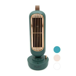 扇風機 卓上 usb 羽なし 加湿器 卓上扇風機 静音 レトロ 氷対応 冷風機 小型 ミニ コンパクト ミストファン オフィス デスク おしゃれ 超広角 羽根なし 空気清浄 グリーン ピンク ホワイト 【