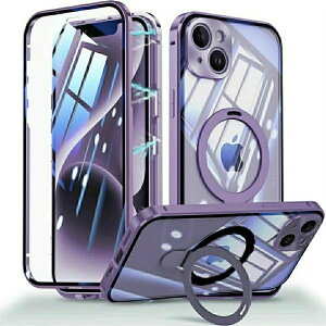 iPhoneP[X iPhone15 p P[X ʃP[X bNtyʕی+MagSafeΉ+bN+@\̃X^hz KXP[X NA 360°Sʕی ACtH14 X}zP[X A~op[ t