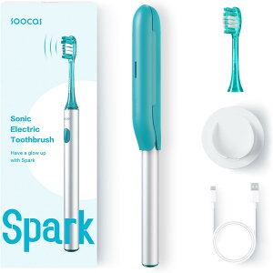 SOOCAS Spark �d�����u���V �X�[�J�X �����g���u���V ���g�U�����u���V �A���~�����n���h�� ���y�� �R���p�N�g �g�їp IPX8�h�� ���C���� Type-C�}���[�d �É��݌v �^�C�}�[�@�\ �����\�h �m�o�ߕq