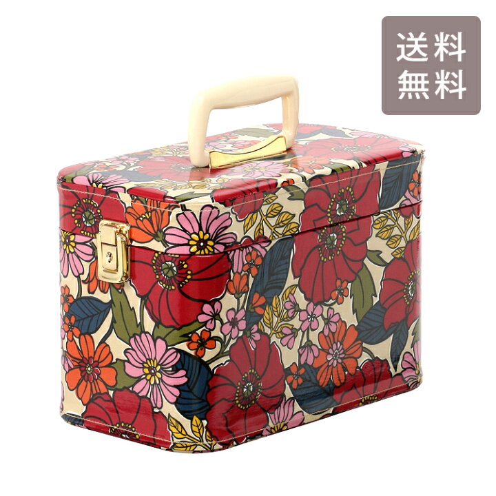 楽天市場】トレンケース 30cm カラフルフラワー柄 送料無料 ミラー付き 