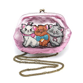 ＼P2倍＋クーポン／ ディズニー 刺繍がま口ショルダーバッグ SHO3741 SHO3670 送料無料 ミッキー ミニー タマオワールド ハナカラクサ おしゃれキャット マリー ベルリオーズ トゥルーズ バッグ 財布 ショルダーバッグ ポーチ 刺繍 ビーズ ブラック