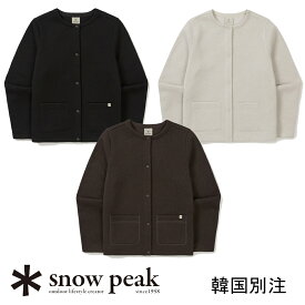 Snow Peak Korea Exclusive Snow Peak Women's knitted cardigan, suitable for camping and outdoor wear.Snow Peak Korean fashion apparel, sportswear