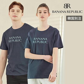 [ タイムセール] BANANA REPUBLIC 韓国別注 バナナリパブリック 混成 半袖 Tシャツ 男女共同Tシャツ ペアルック 韓国ファッション デイリールック
