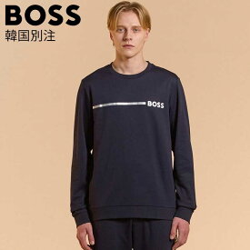 HUGO BOSS ボストラックマンツーマンTシャツメンズ 韓国ファッション デイリーファッション ジャージ ジップアップ スポーツ ファッション MTM スウェットシャツ