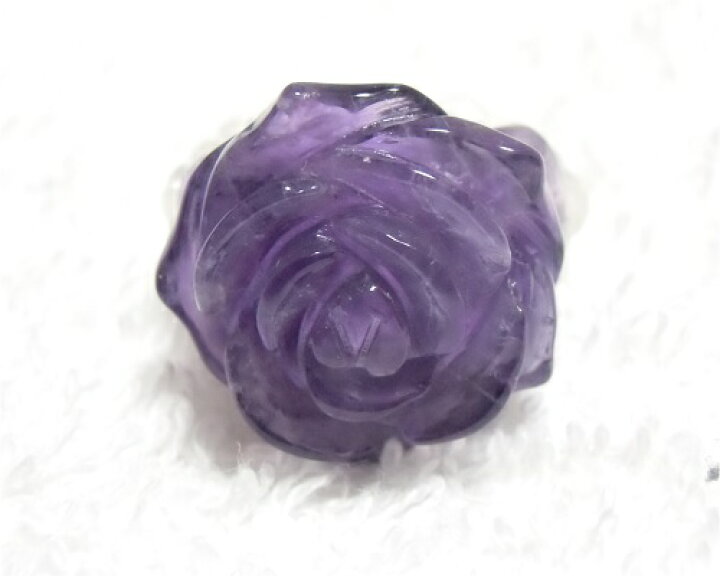 楽天市場】天然石 紫水晶 アメジスト 薔薇 バラ リング 指輪 水晶 