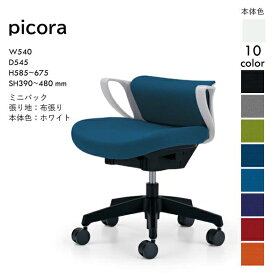 【配送・組立込み】コクヨ ピコラ picora CR-G534E1GR オフィスチェア ミニバック 布 樹脂脚 ブラック 本体ホワイト ナイロンキャスター ゴム単輪キャスター パソコンチェア ワークチェア デスクチェア オフィスチェアー 姿勢 KOKUYO コンパクト おしゃれ 省スペース