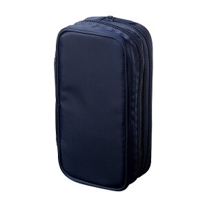 【送料無料】 スプレッドダブルペンケース XCOA エクスコア A-3801 ペンケース リヒトラブ 文房具 ナイロン生地 ベーシック 大容量 見せる収納 筆箱 ブルー ブラック ブラウン おしゃれ オフィ