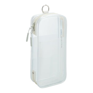 【送料無料】 ラウンドジップペンケース soeru ソエル A-8103 クリヤーペンケース 見開き リヒトラブ 文房具 コスメポーチ トラベルポーチ 見せる収納 筆箱 透明 ブルー オレンジ グリーン ブラ