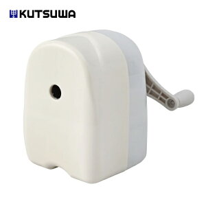 クツワ 太軸と普通軸が削れる鉛筆削りドッチモ白 RS045WH 太軸 普通軸鉛筆 三角軸 六角軸 丸軸対応 指を挟まない安心設計芯先調節ダイヤル STAD