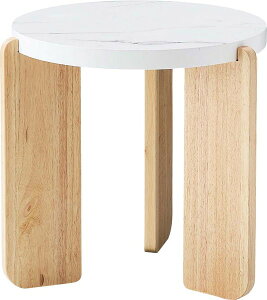 ラウンドテーブル S TAP-311 ネストテーブル コーヒーテーブル ソファテーブル センターテーブル サイドテーブル テーブル 大理石調 石目調 天然木 シンプル 北欧 ナチュラル 韓国 丸 円 おし