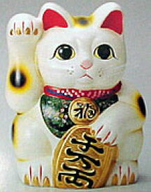 招猫白小判右手6号（千万両）約19cm（Y-2622)昔ながらの「まねきねこ」です♪