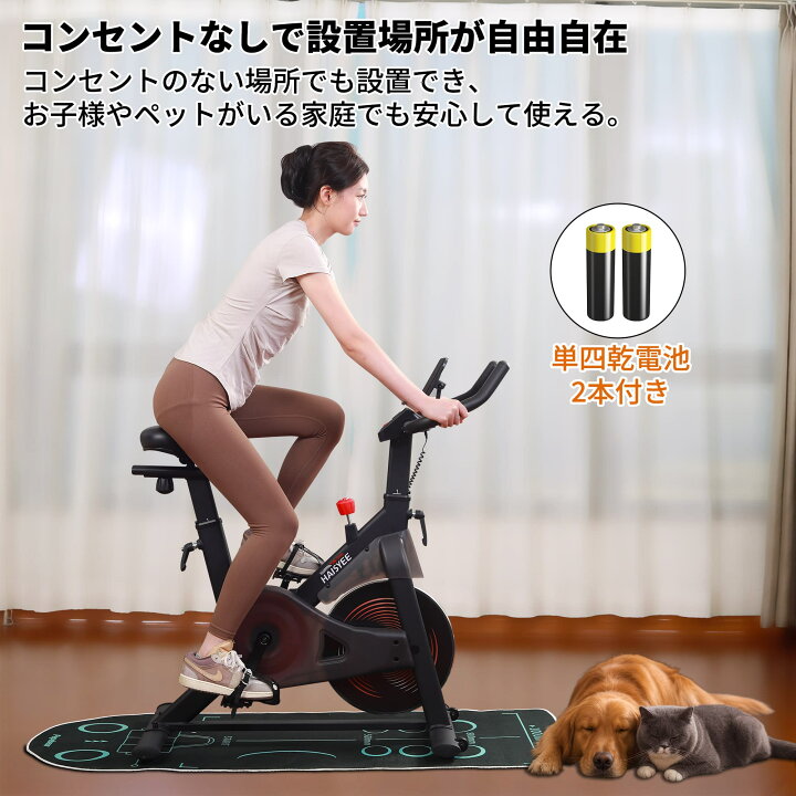 楽天市場】スピンバイク フィットネスバイク 静音 アプリ連動 ルーム 
