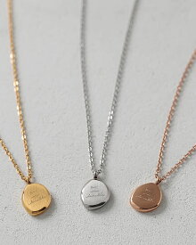 【訳あり商品】 金属アレルギー対応 ネックレス レディース シンプル ラウンド プレート スプーンプレート 小さめ 小さい コインネックレス ペンダント ステンレス 18KGP 18金メッキ 普段使い 大人 カジュアル