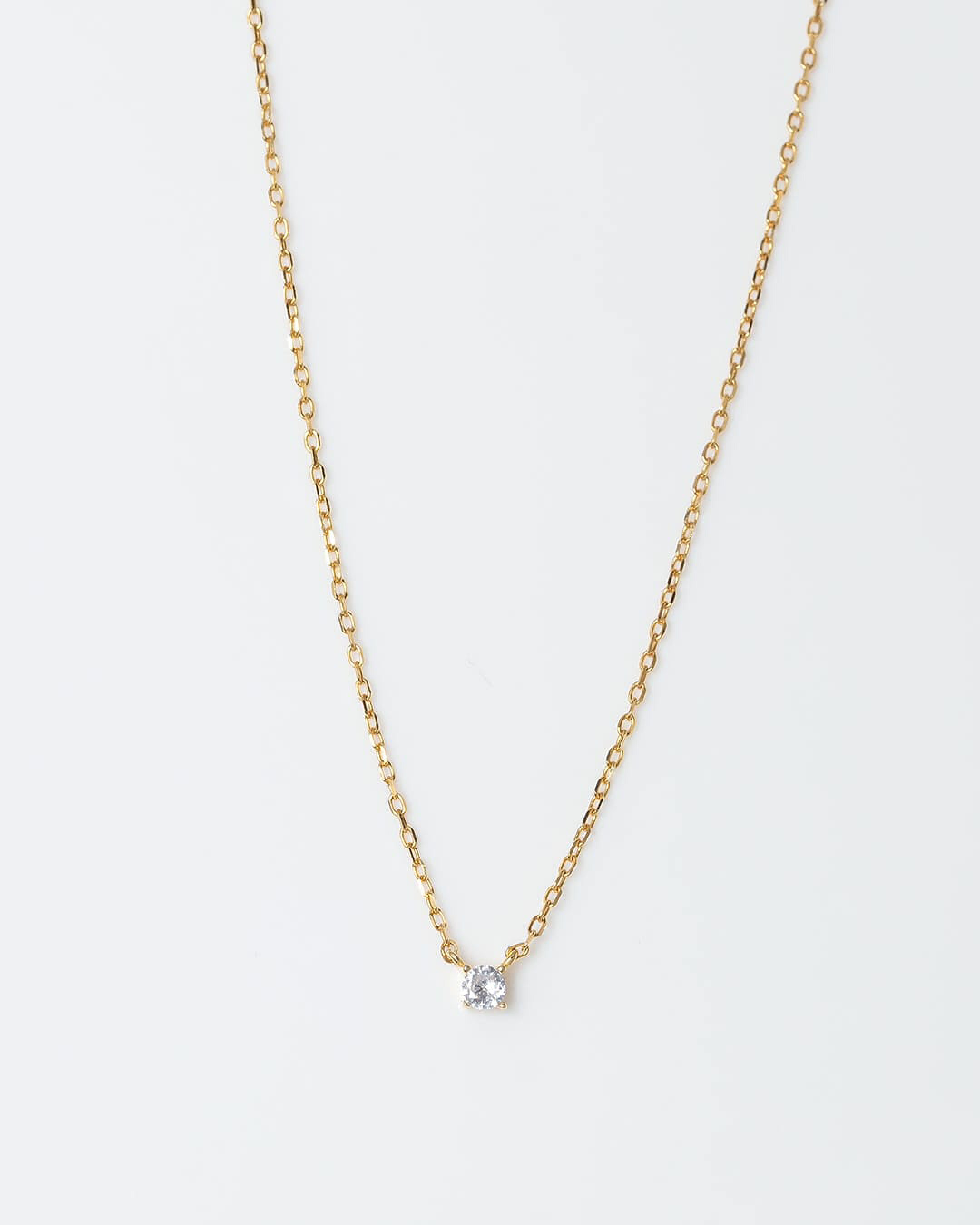 【S925】3mmジルコンシンプルネックレス