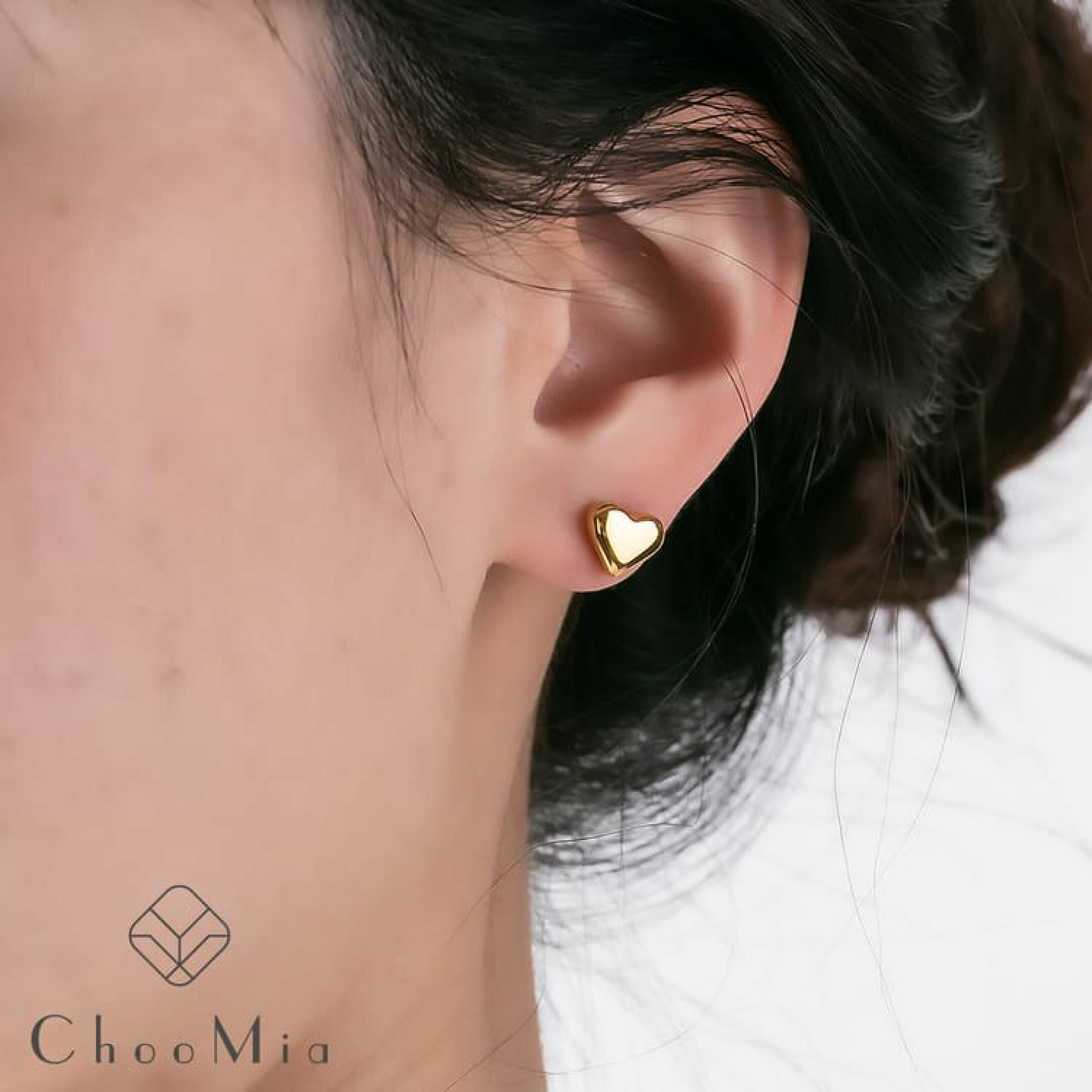 ゴールドミニハートチタンピアス