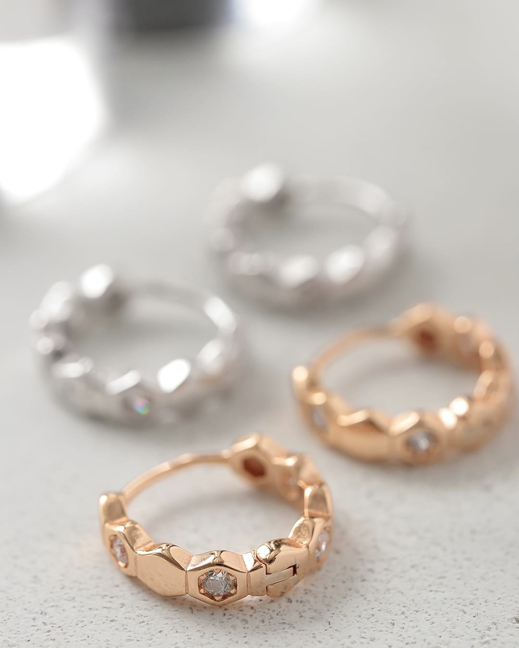 【S925/18K】3連パールピアス
