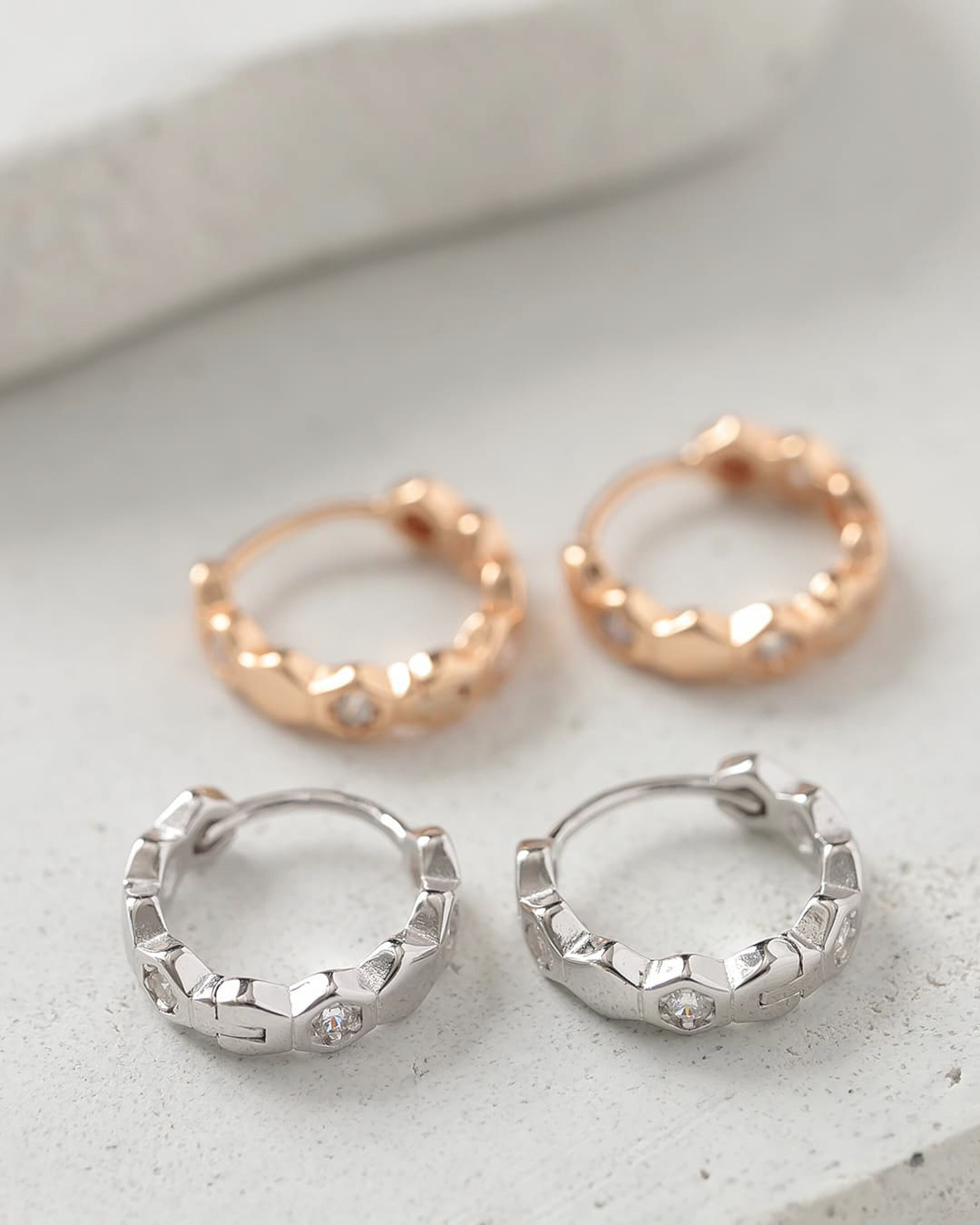 【S925/18K】3連パールピアス