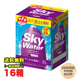 クラシエ スカイウォーター グレープ味 (1L用×2袋)×5個×16箱(1ケース) 鉄分 スポーツ 飲料 粉末 暑さ対策 水分補給 送料無料（北海道・東北・沖縄除く）