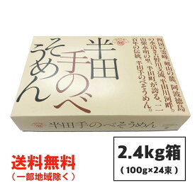 半田そうめん (手のべ) 極寒製 2.4kg (100g×24束) 竹田製麺 ■ギフト対応不可■ 徳島より発送 手延べ 素麺 送料無料（北海道・東北・沖縄除く）