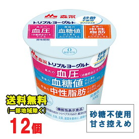 森永乳業 トリプルヨーグルト 砂糖不使用 脂肪ゼロ 100g ×12個セット 【キャンセル、返品不可】【クール便】