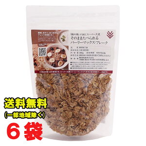西田精麦 スーパー大麦 そのまま食べられる バーリーマックス フレーク 200g×6袋 無添加 送料無料(北海道のお届けはキャンセルとなります)